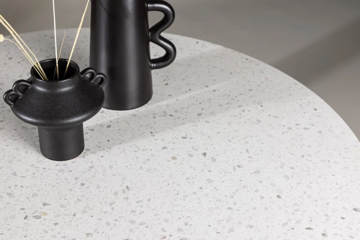Esstisch Soreya - moderner Esstisch mit hochwertiger Terrazzo-Tischplatte