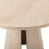 Esstisch Travio – Rundes Design im Travertin-Look
