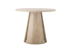 Esstisch Travio – Rundes Design im Travertin-Look
