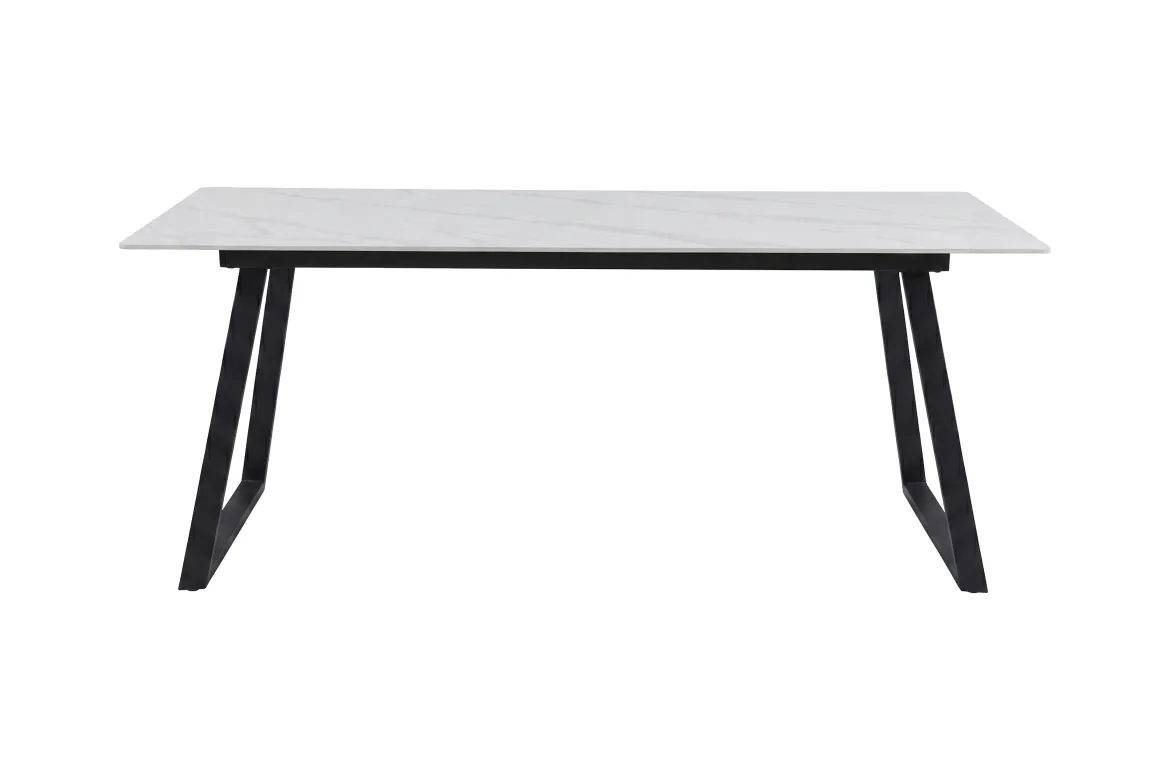 Esstisch Zarela - rechteckiges Design in Mamoroptik