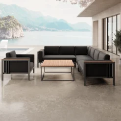Euphoria – Ecklounge, Loungesessel & Tisch aus Aluminium | Aevora™ Kollektion
