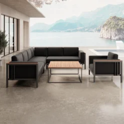 Euphoria – Ecklounge, Loungesessel & Tisch aus Aluminium | Aevora™ Kollektion