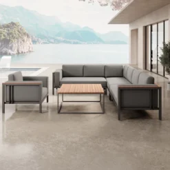Euphoria – Ecklounge, Loungesessel & Tisch aus Aluminium | Aevora™ Kollektion