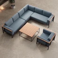 Euphoria – Ecklounge, Loungesessel & Tisch aus Aluminium | Aevora™ Kollektion