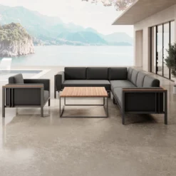 Euphoria – Ecklounge, Loungesessel & Tisch aus Aluminium | Aevora™ Kollektion
