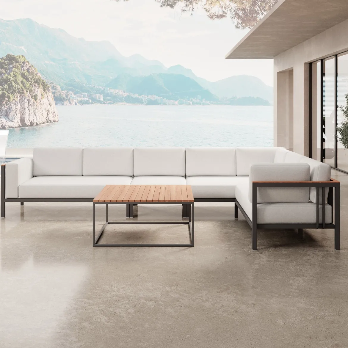 Euphoria – L-Maxilounge & Tisch aus Aluminium | Aevora™ Kollektion
