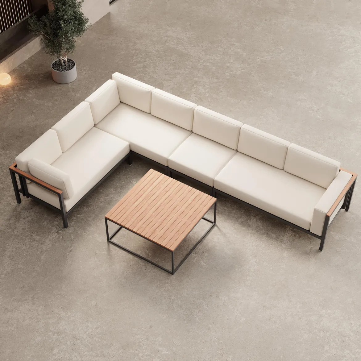 Euphoria – L-Maxilounge & Tisch aus Aluminium | Aevora™ Kollektion