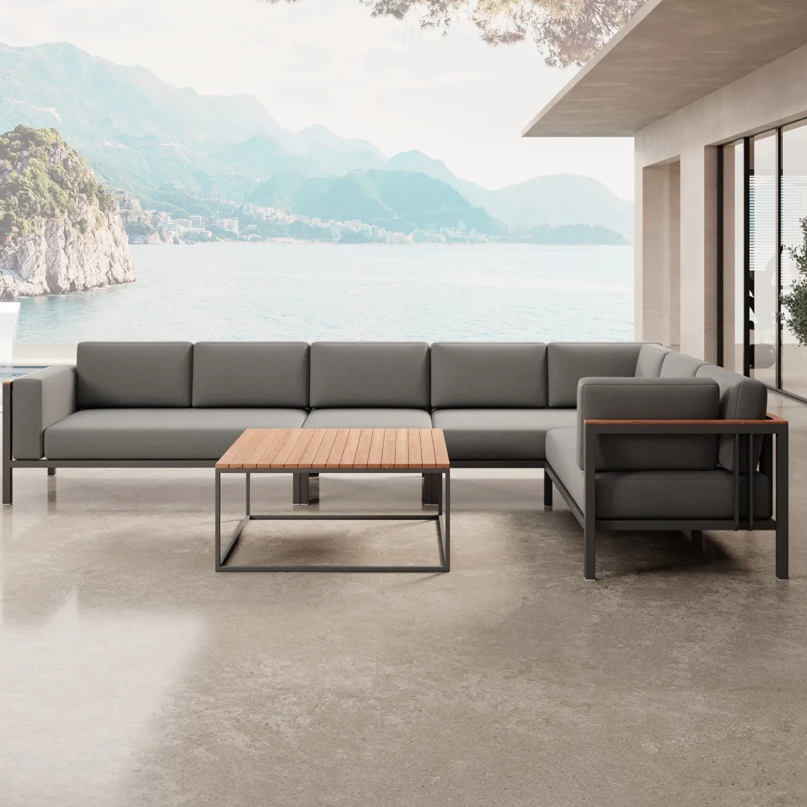 Euphoria – L-Maxilounge & Tisch aus Aluminium | Aevora™ Kollektion