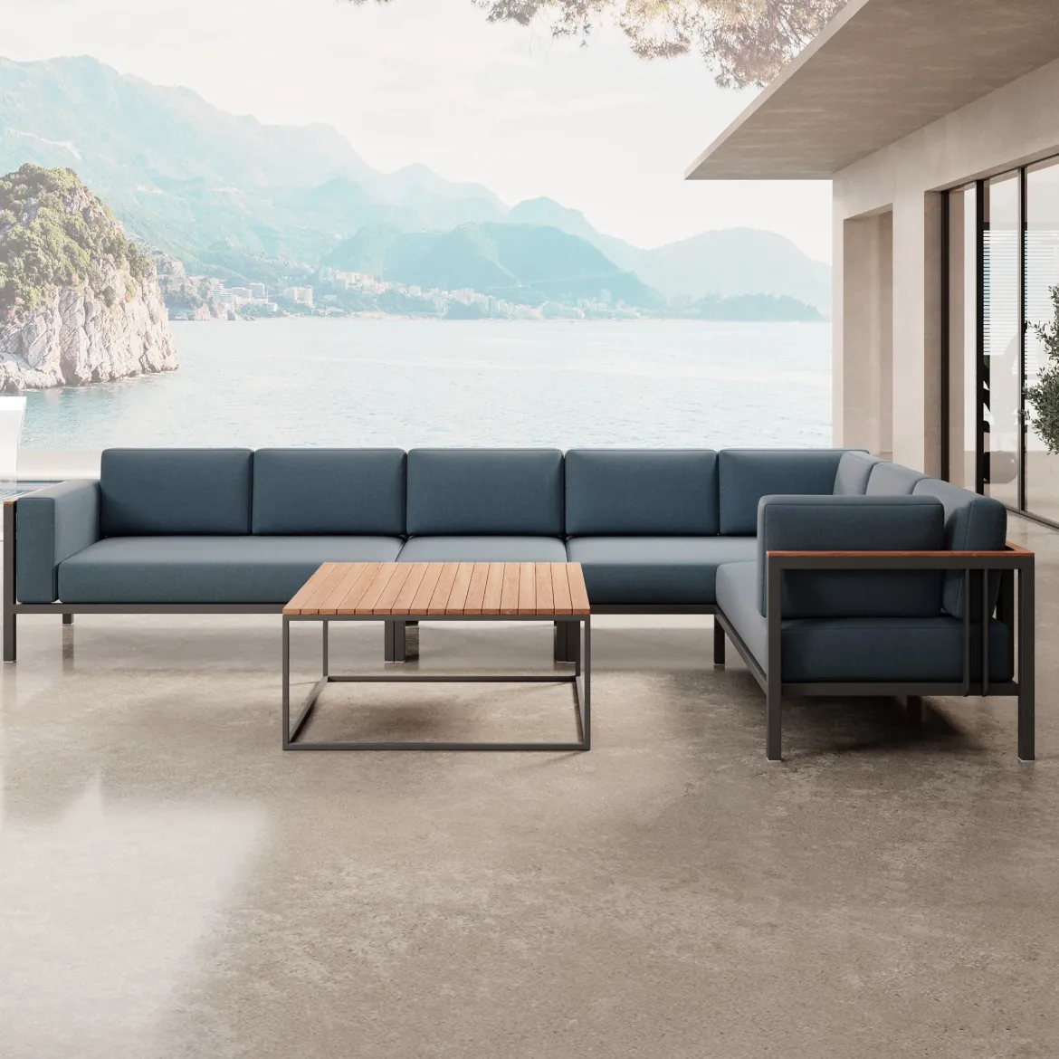 Euphoria – L-Maxilounge & Tisch aus Aluminium | Aevora™ Kollektion