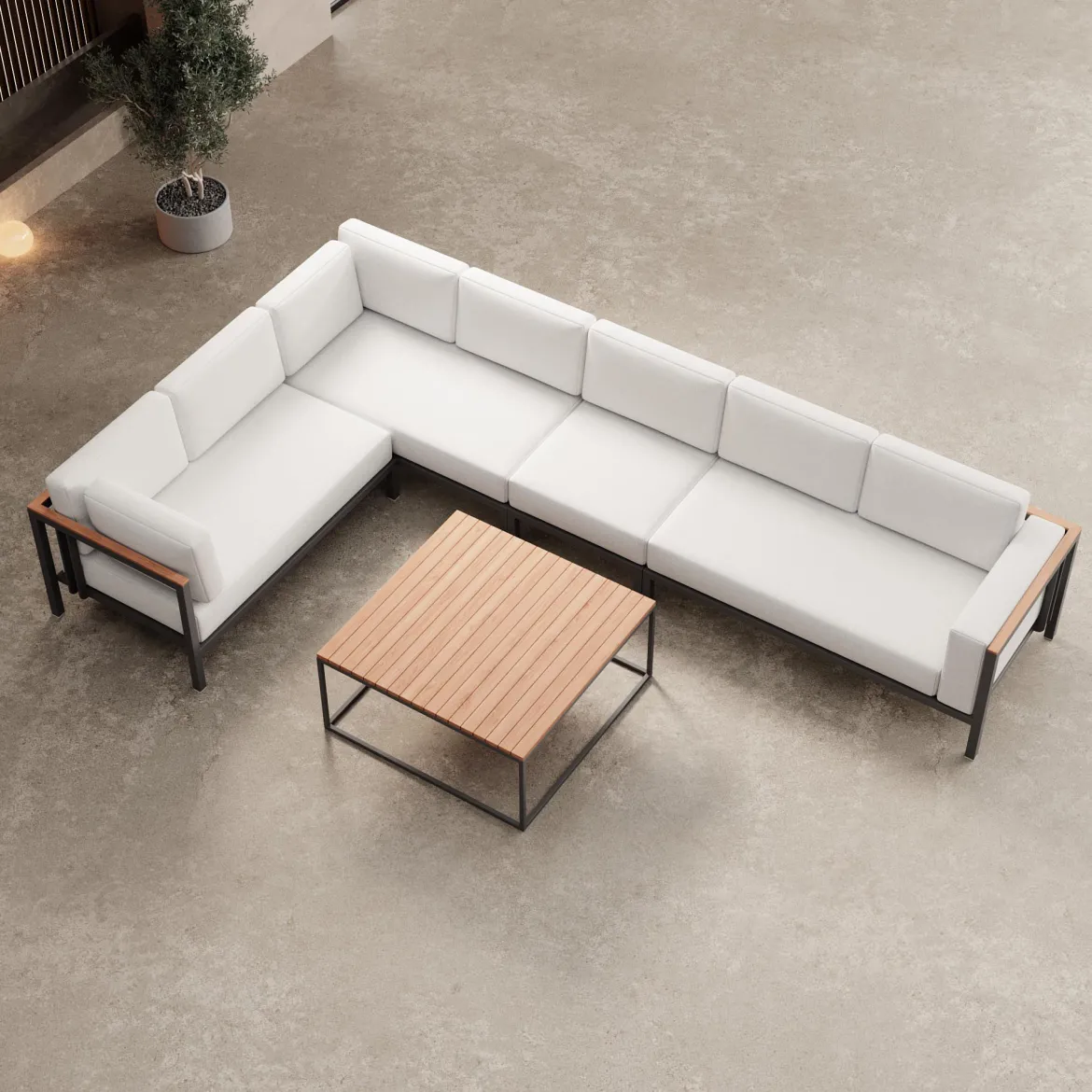 Euphoria – L-Maxilounge & Tisch aus Aluminium | Aevora™ Kollektion