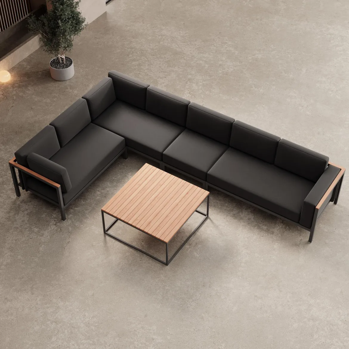 Euphoria – L-Maxilounge & Tisch aus Aluminium | Aevora™ Kollektion