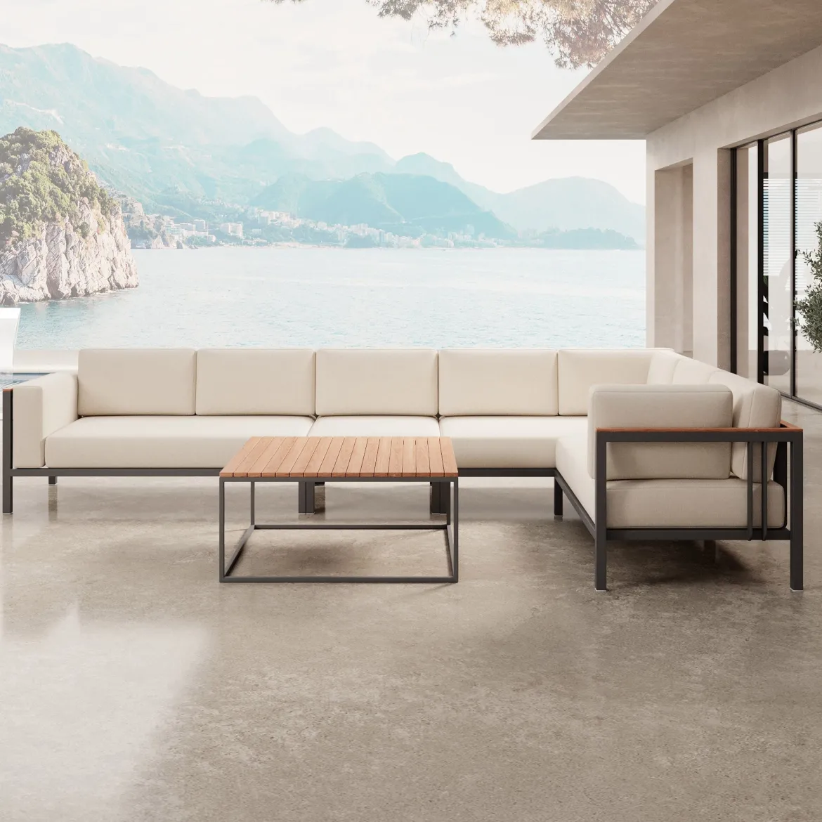 Euphoria – L-Maxilounge & Tisch aus Aluminium | Aevora™ Kollektion