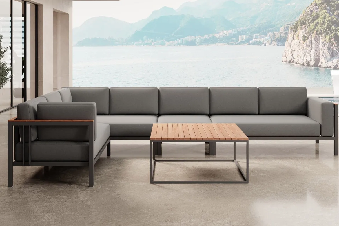 Euphoria – L-Maxilounge & Tisch aus Aluminium | Aevora™ Kollektion