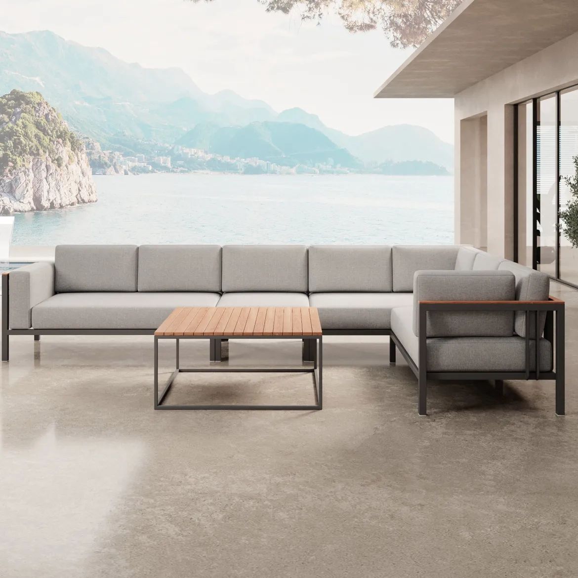 Euphoria – L-Maxilounge & Tisch aus Aluminium | Aevora™ Kollektion
