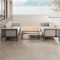 Euphoria – 2 Loungesofas & Tisch aus Aluminium | Aevora™ Kollektion