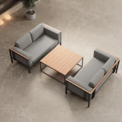 Euphoria – 2 Loungesofas & Tisch aus Aluminium | Aevora™ Kollektion