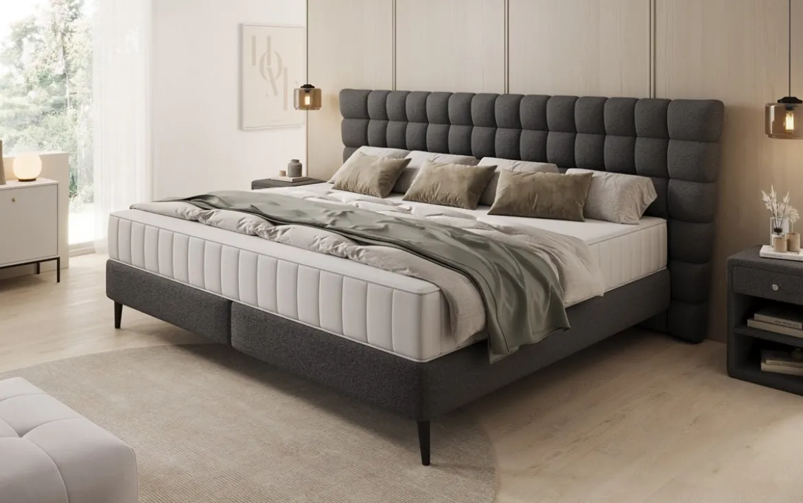 Familien Boxspringbett Bellanova in 220/240x200 in Bouclé