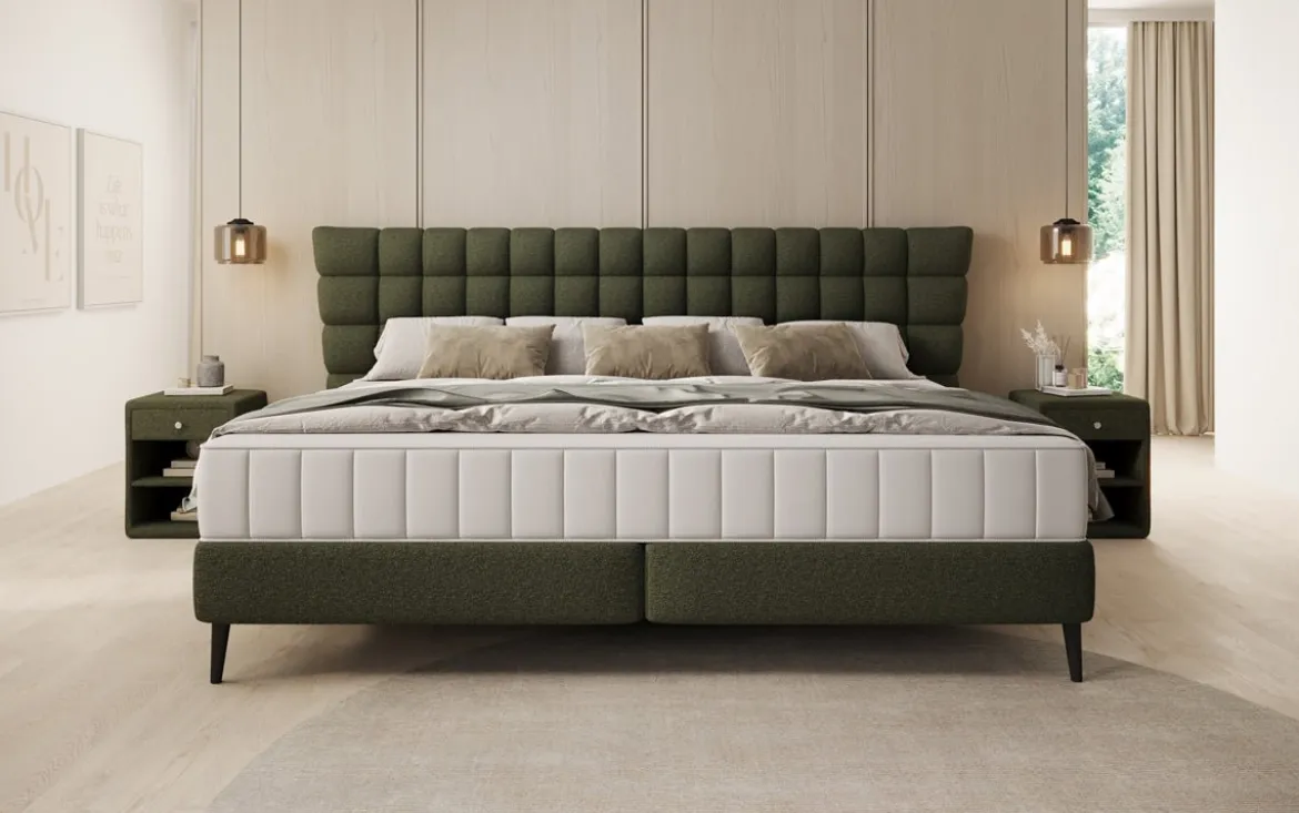 Familien Boxspringbett Bellanova in 220/240x200 in Bouclé