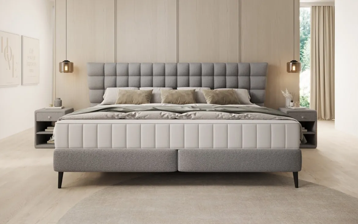 Familien Boxspringbett Bellanova in 220/240x200 in Bouclé