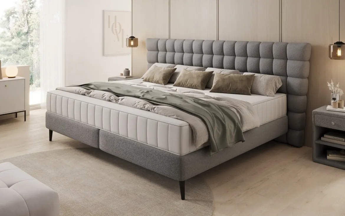 Familien Boxspringbett Bellanova in 220/240x200 in Bouclé