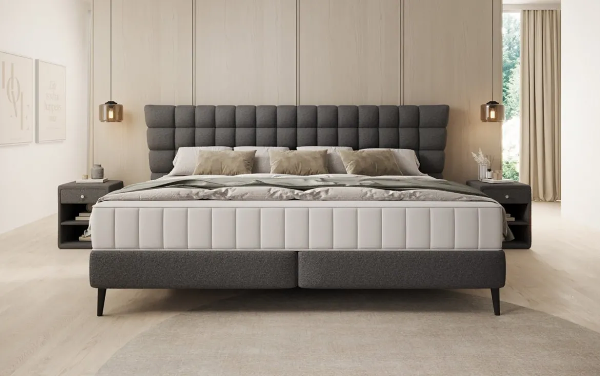 Familien Boxspringbett Bellanova in 220/240x200 in Bouclé
