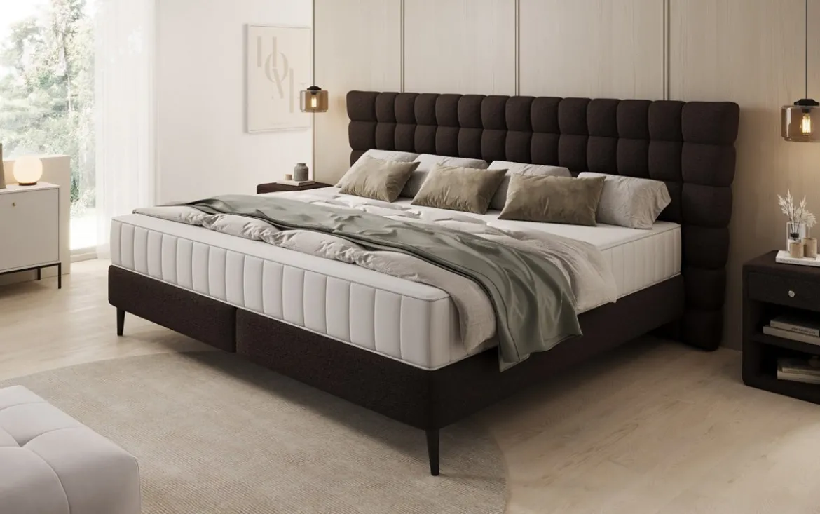 Familien Boxspringbett Bellanova in 220/240x200 in Bouclé