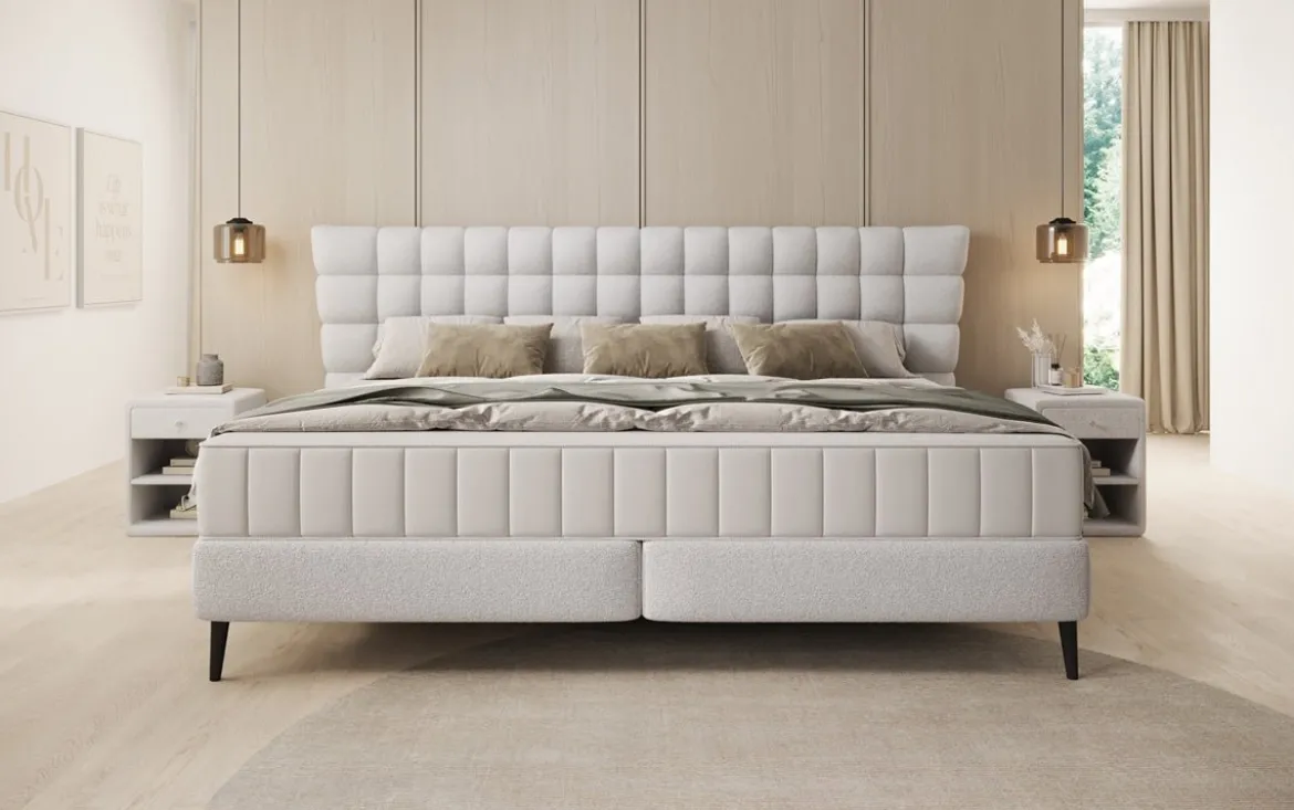 Familien Boxspringbett Bellanova in 220/240x200 in Bouclé
