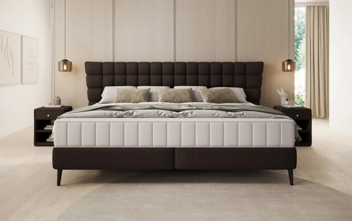 Familien Boxspringbett Bellanova in 220/240x200 in Bouclé