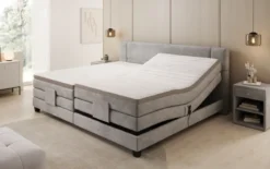 Familien Boxspringbett Noela 220/240x200 elektrisch verstellbar in Samt