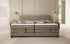 Familien Boxspringbett Noela 220/240x200 elektrisch verstellbar in Samt