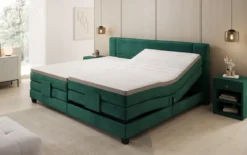 Familien Boxspringbett Noela 220/240x200 elektrisch verstellbar in Samt