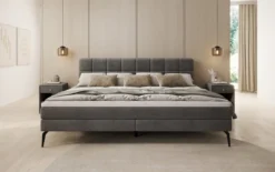 Familien Boxspringbett Savona – 220/240x200 in Samt