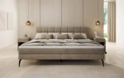 Familien Boxspringbett Savona – 220/240x200 in Samt