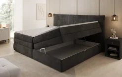 Familien Boxspringbett Stella in 220/240x200 mit Stauraum in Cord