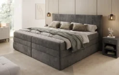 Familien Boxspringbett Stella in 220/240x200 mit Stauraum in Cord