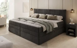 Familien Boxspringbett Stella in 220/240x200 mit Stauraum in Cord