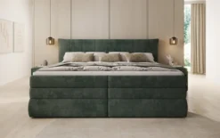 Familien Boxspringbett Stella in 220/240x200 mit Stauraum in Cord
