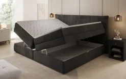 Familien Boxspringbett Stella in 220/240x200 mit Stauraum in Cord