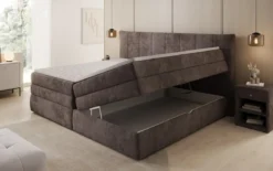 Familien Boxspringbett Stella in 220/240x200 mit Stauraum in Cord