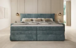 Familien Boxspringbett Stella in 220/240x200 mit Stauraum in Cord
