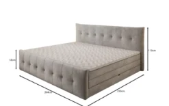 Familien Boxspringbett Valenza – 220/240x200 mit Stauraum in Samt