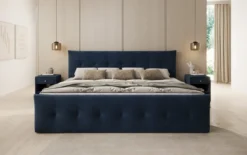Familien Boxspringbett Valenza – 220/240x200 mit Stauraum in Samt