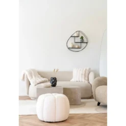 Flausch - Tagesdecke Tao aus Kunstfell Beige 130x180 cm
