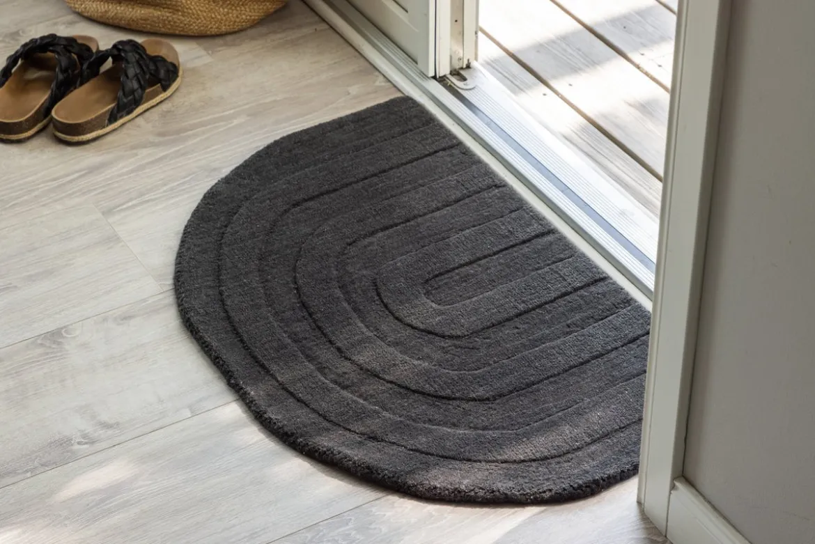 Fußmatte Nala - in Schwarz aus Wolle
