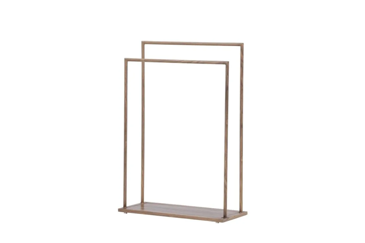Garderobe Fioran – Minimalistischer Kleiderständer in Mocca-Holzoptik