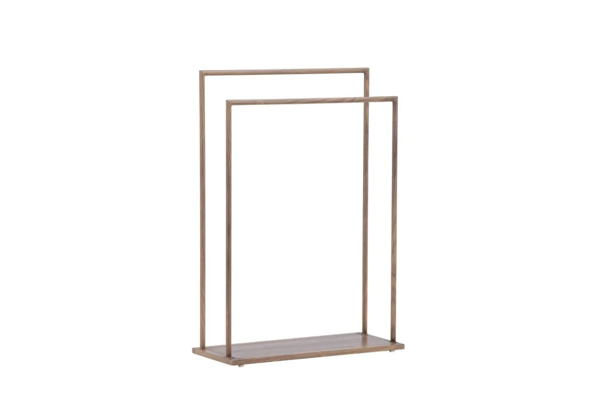 Garderobe Fioran – Minimalistischer Kleiderständer in Mocca-Holzoptik