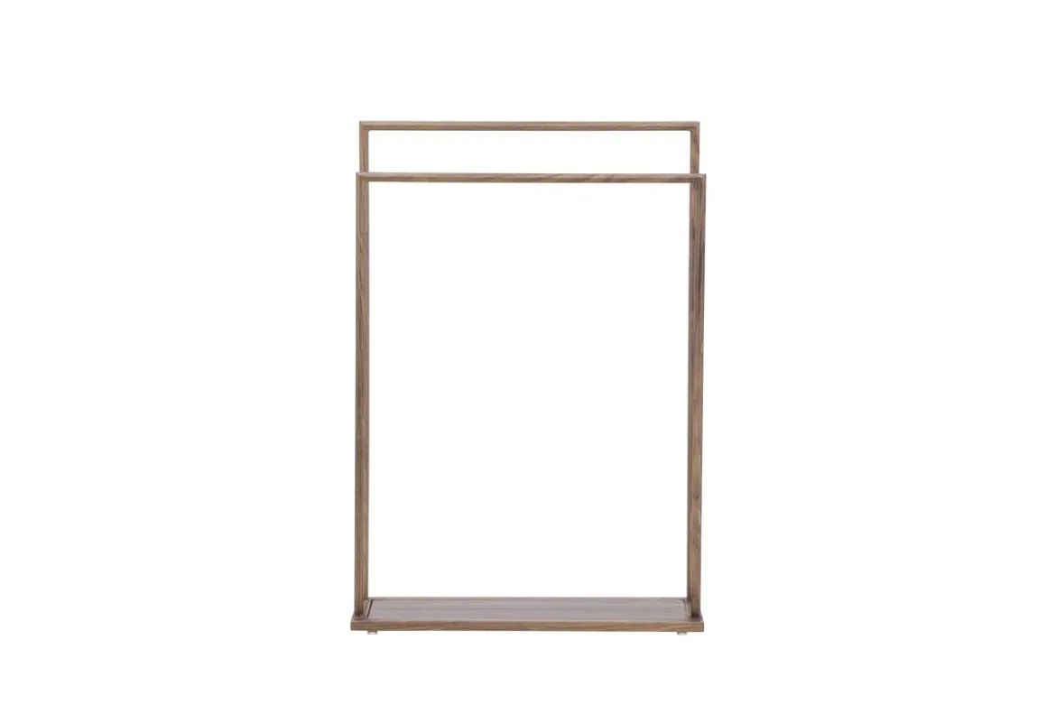 Garderobe Fioran – Minimalistischer Kleiderständer in Mocca-Holzoptik