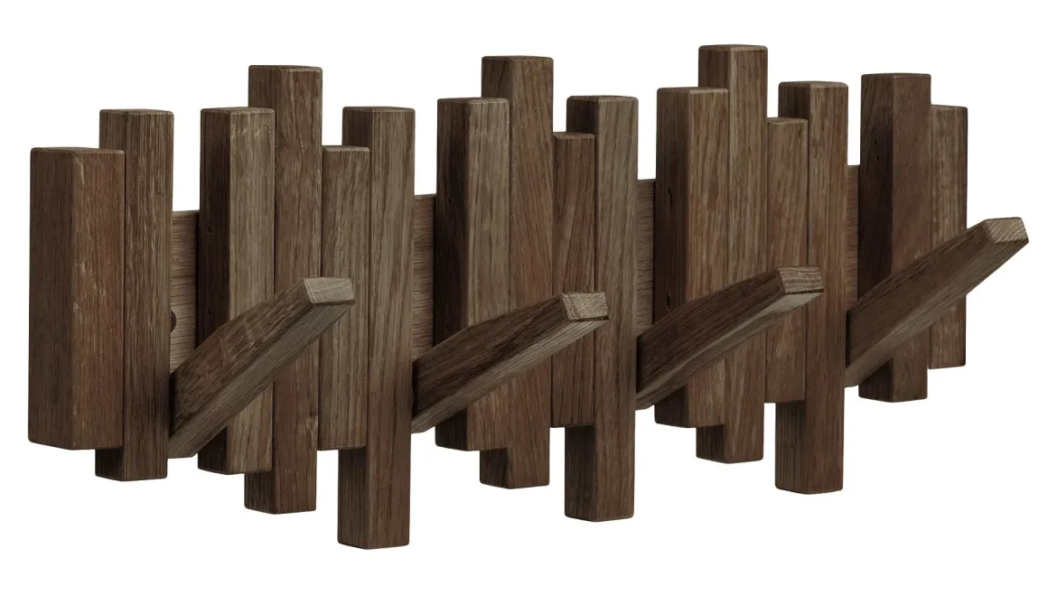 Garderobe Minimalistic - aus dunkelbraunem Eichenholz