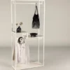 Garderobe Narell – Offenes Kleiderregal in Beige mit Ablagen