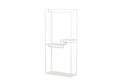 Garderobe Narell – Offenes Kleiderregal in Beige mit Ablagen